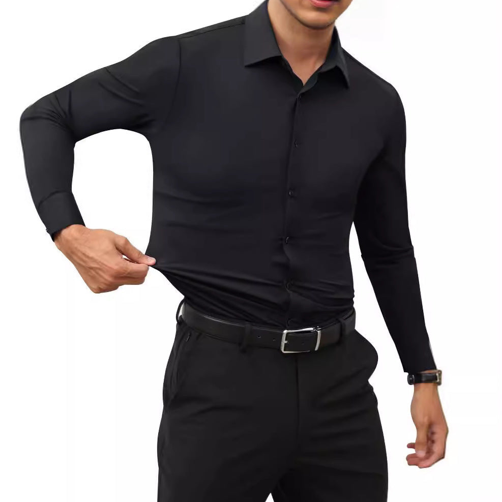 Non-ironing Full Elastic Force Shirt Men's Business