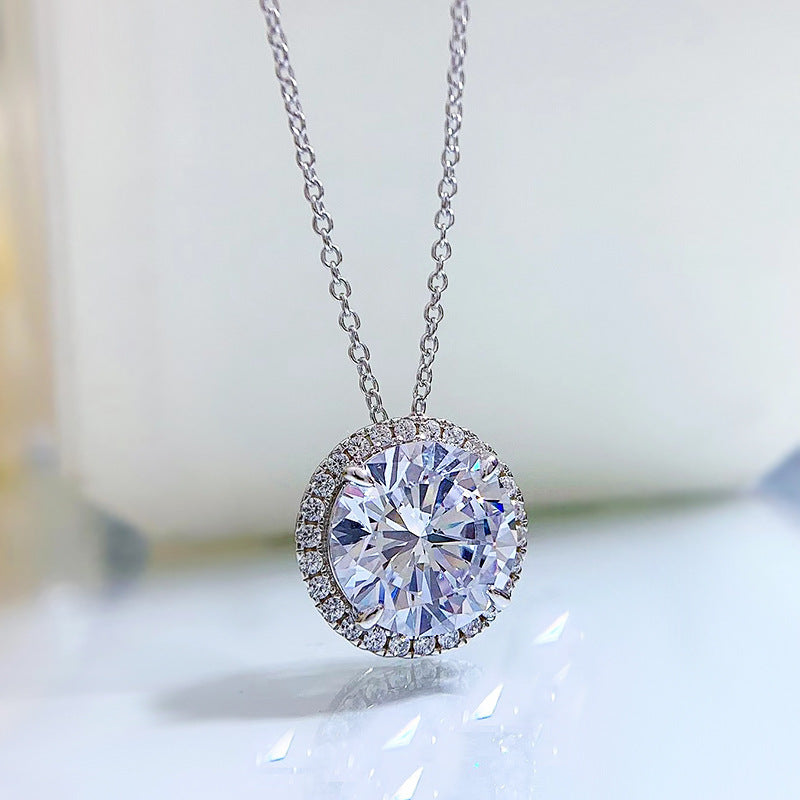 New White Diamond Pendant Simple Style For Women