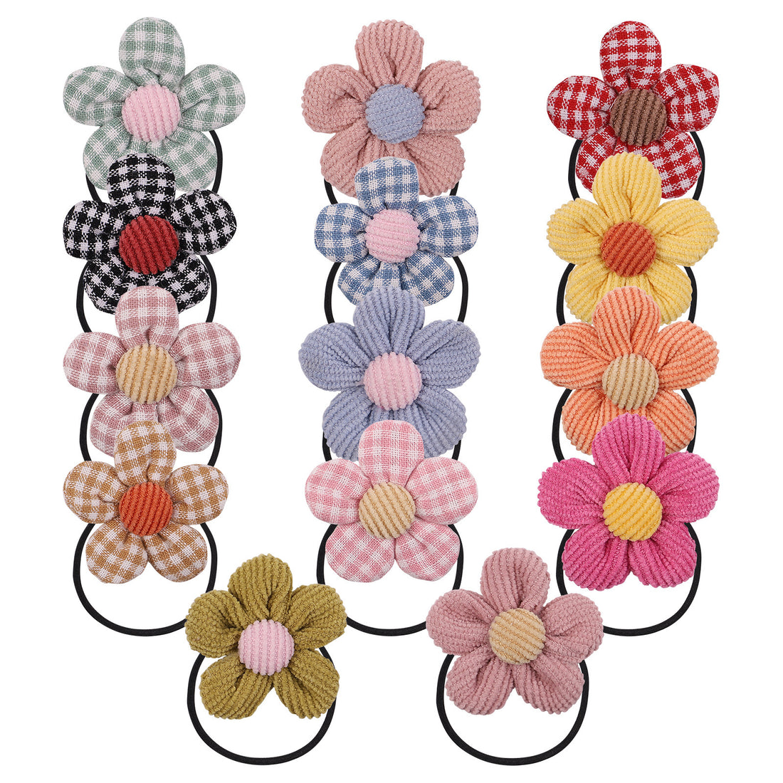 Cute Children Color Flower Rope Student Hair Band Hair Rope Hair Accessories