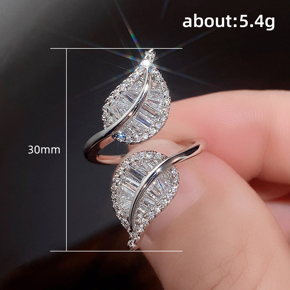 Fashion Personality Leaves Open Ring For Women