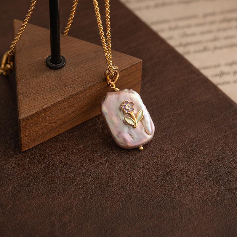 Natural Baroque Freshwater Pearl Pendant Necklace Neck Accessories