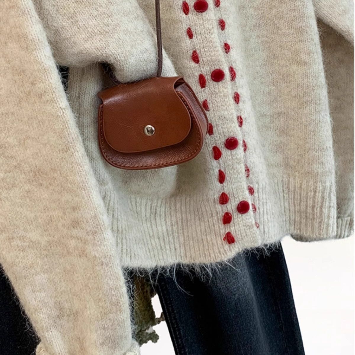 Outer Wear Lazy Knitted Cardigan Top