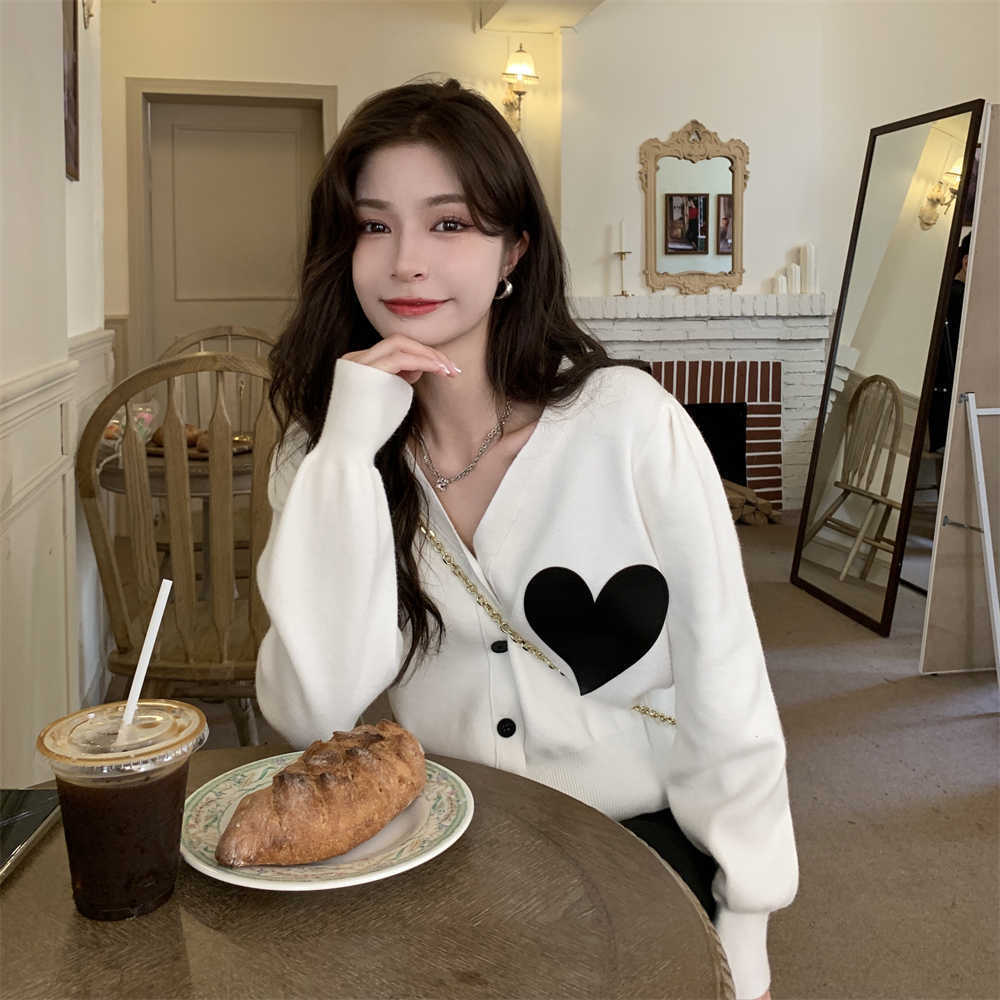 New Love Long Sleeve Slim Women Sweater Cardigan