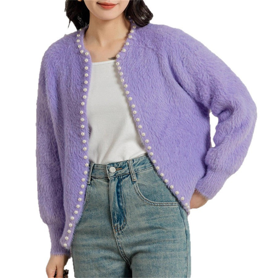 Autumn And Winter Mink-like Knitted Women's Clothing Loose And Lazy Style