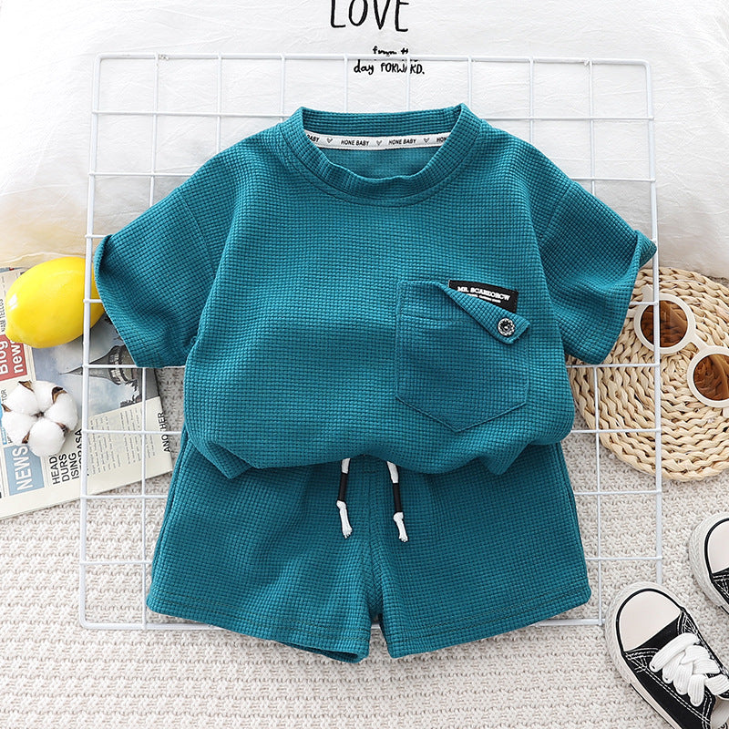 Children's Summer Clothing Casual Cotton Short Sleeve Two-piece Set