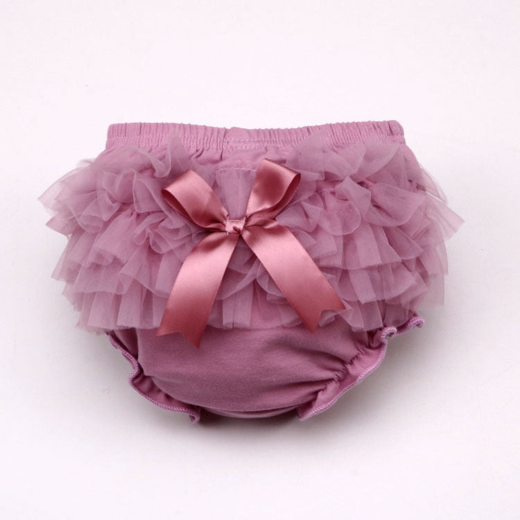 Bow Mesh Cute Shorts Infant Korean Children's Clothing