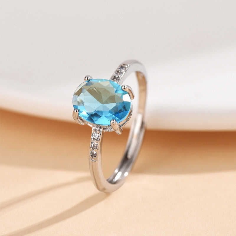 Niche High-grade Trendy Micro-inlaid Open Ring