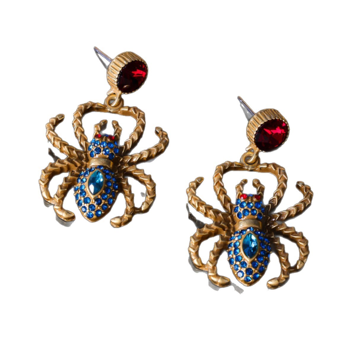 Ruby Spider Light Luxury Distressed Artistic High-grade Earrings