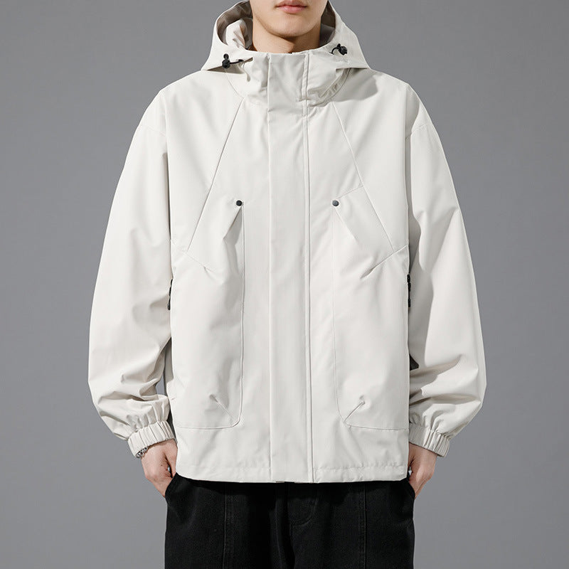 Men's Spring And Autumn Plus Size Hooded Casual Coat