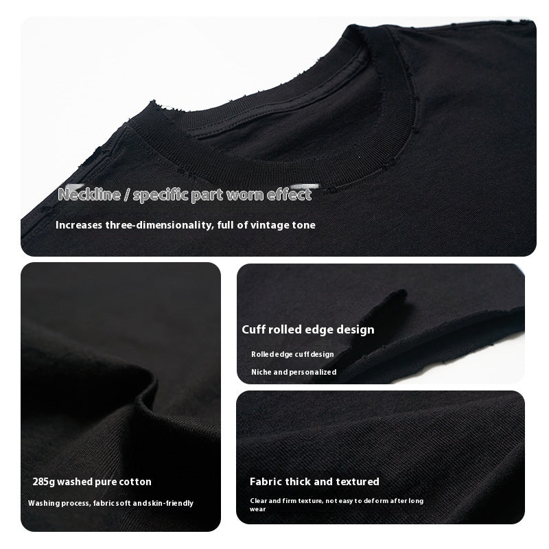 American Round Neck Long Sleeve T-shirt For Men