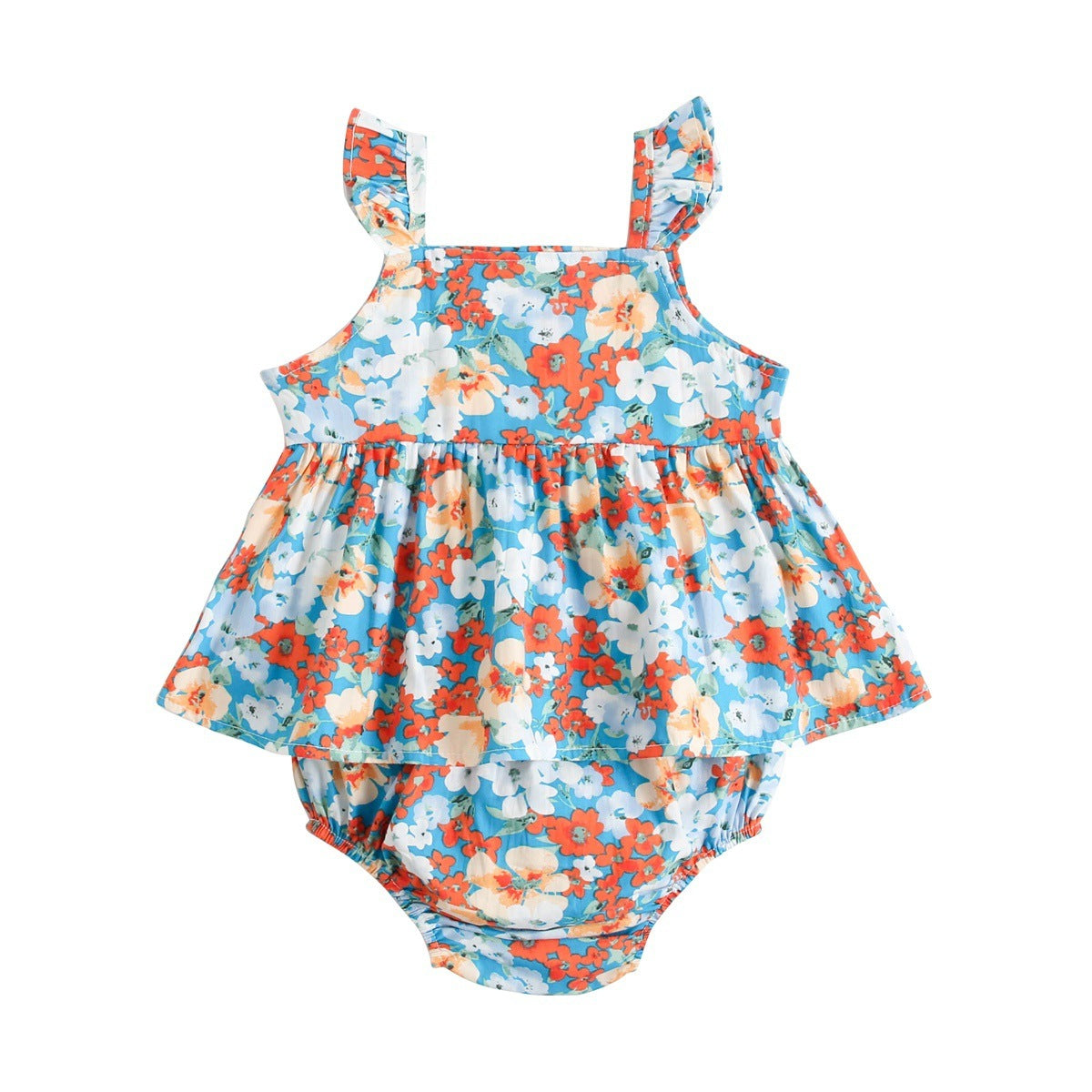 Two-piece Sling Baby Clothing Summer Korean Floral
