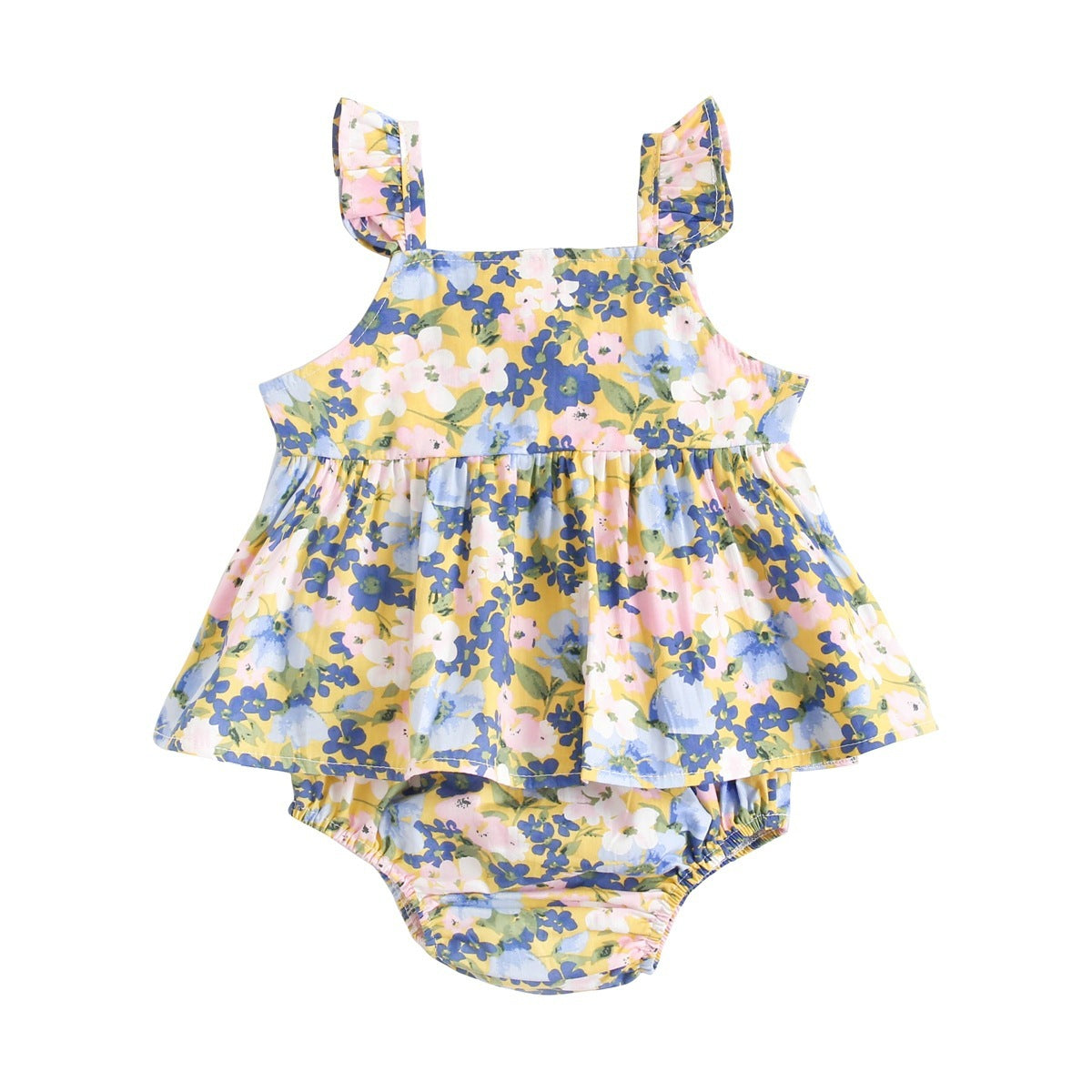Two-piece Sling Baby Clothing Summer Korean Floral