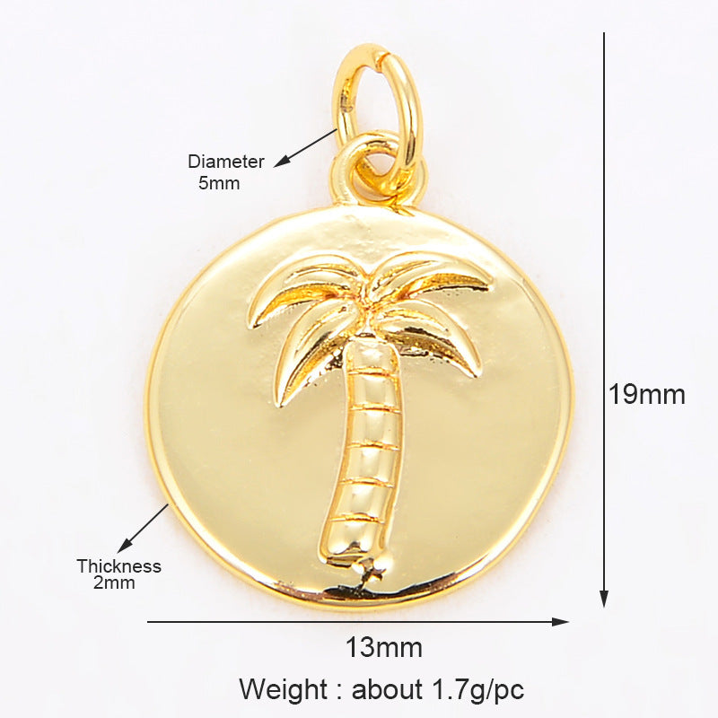 Micro-inlaid Mini Moon Sun Five-pointed Star Bee Pendant