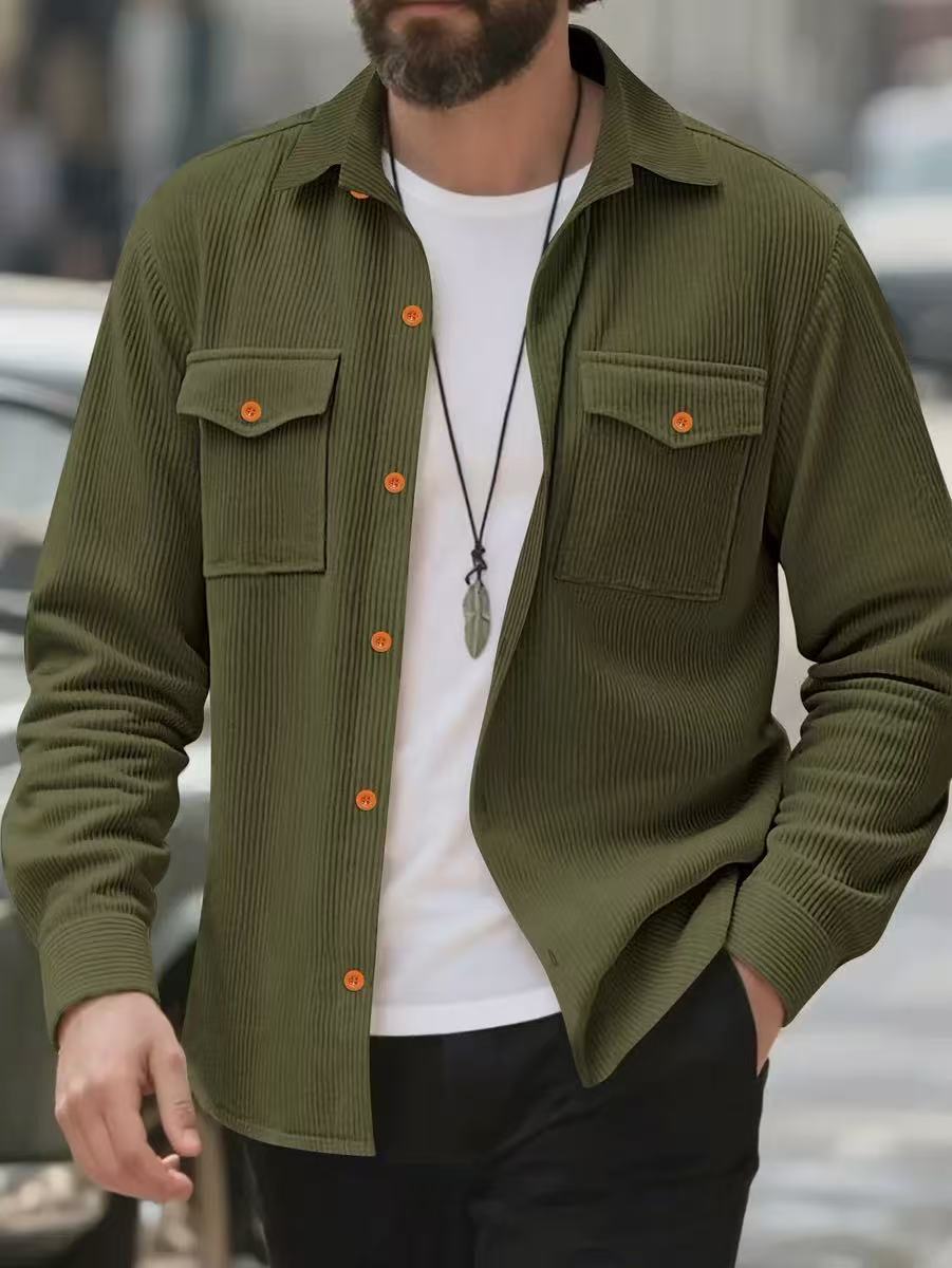 Men's Fashionable Solid Color All-matching Jacket