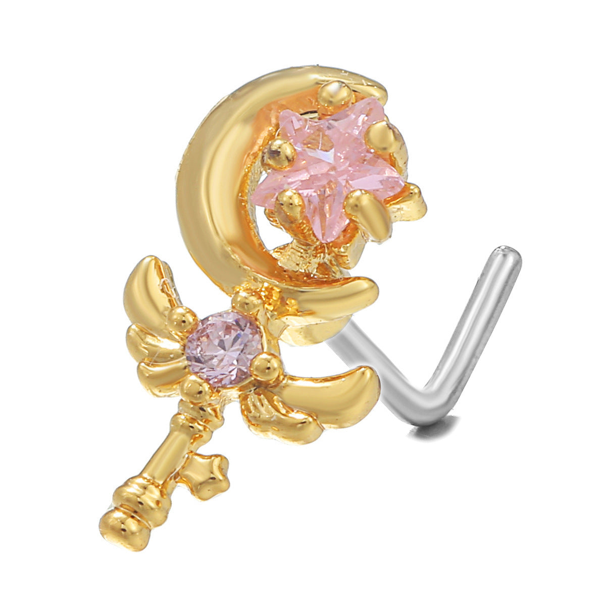 New Zircon Nose Stud Fashion Geometric Personality