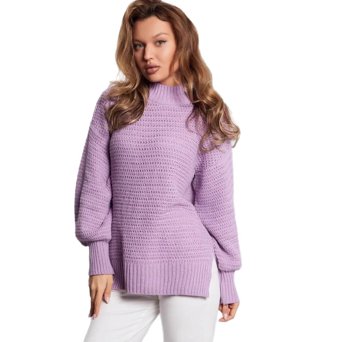 Pullover Long Sleeve Split Bottoming Sweater