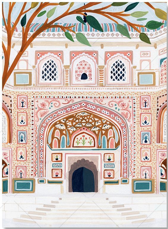 Marrakech Landscape Art Canvas Painting Housewarming Gift Wall Pictures Home Decor