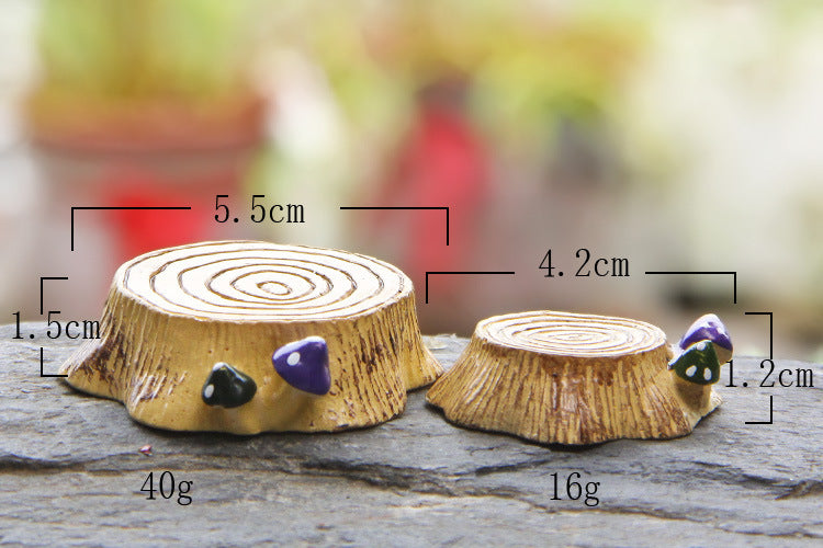 Resin Mushroom Size Stump Landscape Accessories