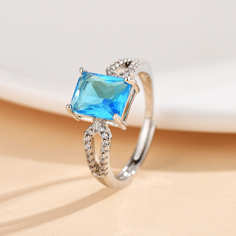 Niche High-grade Trendy Micro-inlaid Open Ring