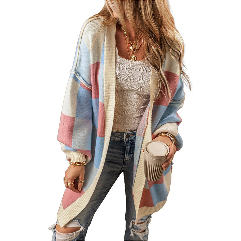 Women's Long European And American Lazy Casual Style Contrast Color