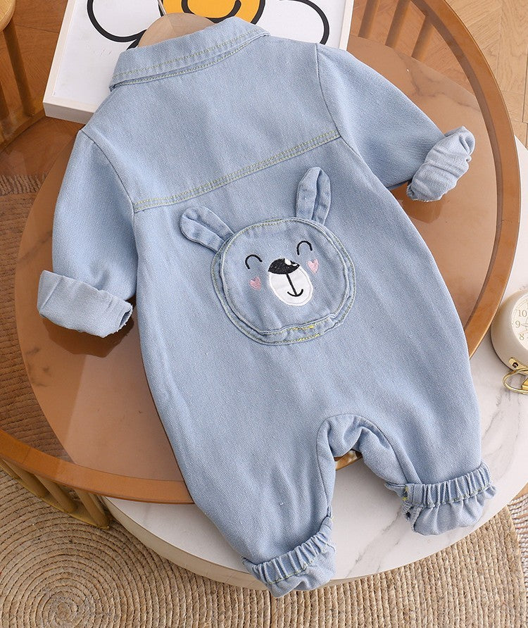Men's And Women's Autumn Clothing Denim Jumpsuit