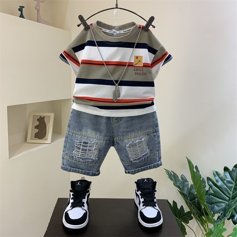 Summer Pu Handsome Clothes Fashion Baby Handsome Fashionable Children's Clothing