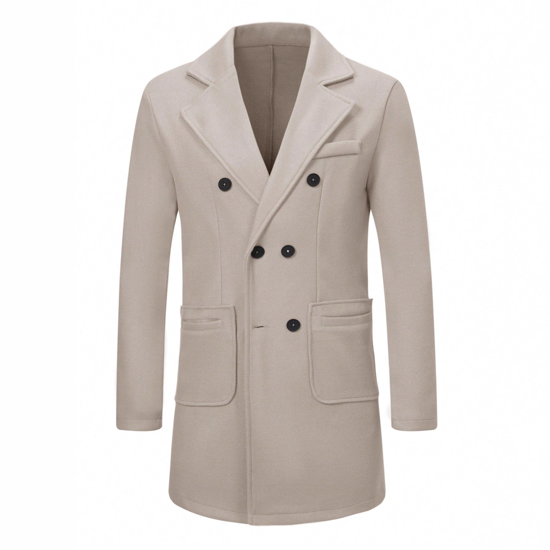 Men's Woolen Coat Woolen Coat Casual Trench Coat
