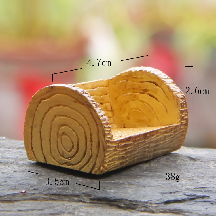 Resin Mushroom Size Stump Landscape Accessories
