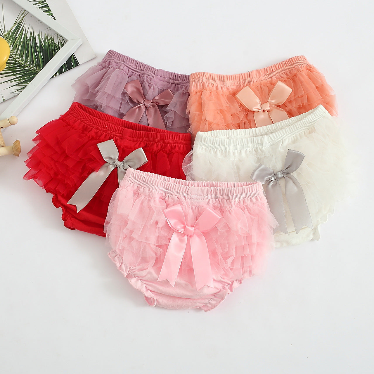 Bow Mesh Cute Shorts Infant Korean Children's Clothing