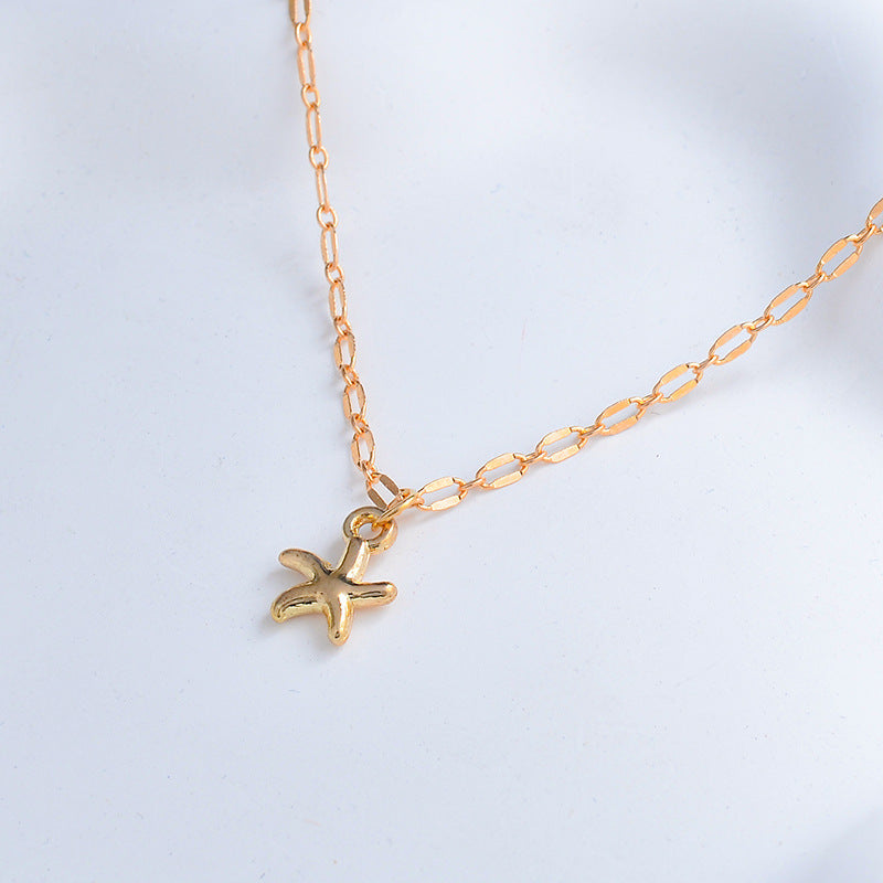 Fashion Alloy Electroplated Starfish Foot Accessories