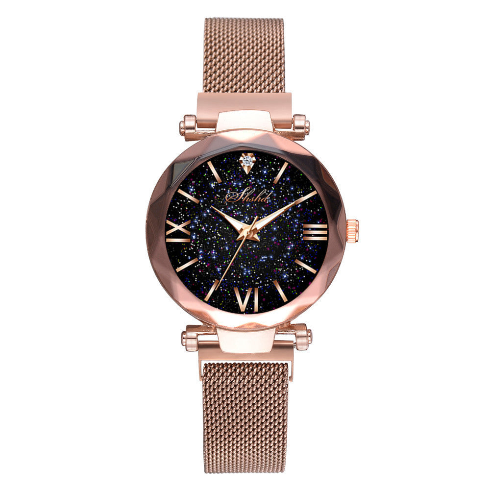 Starry Quartz Watch Lazy Magnet Strap