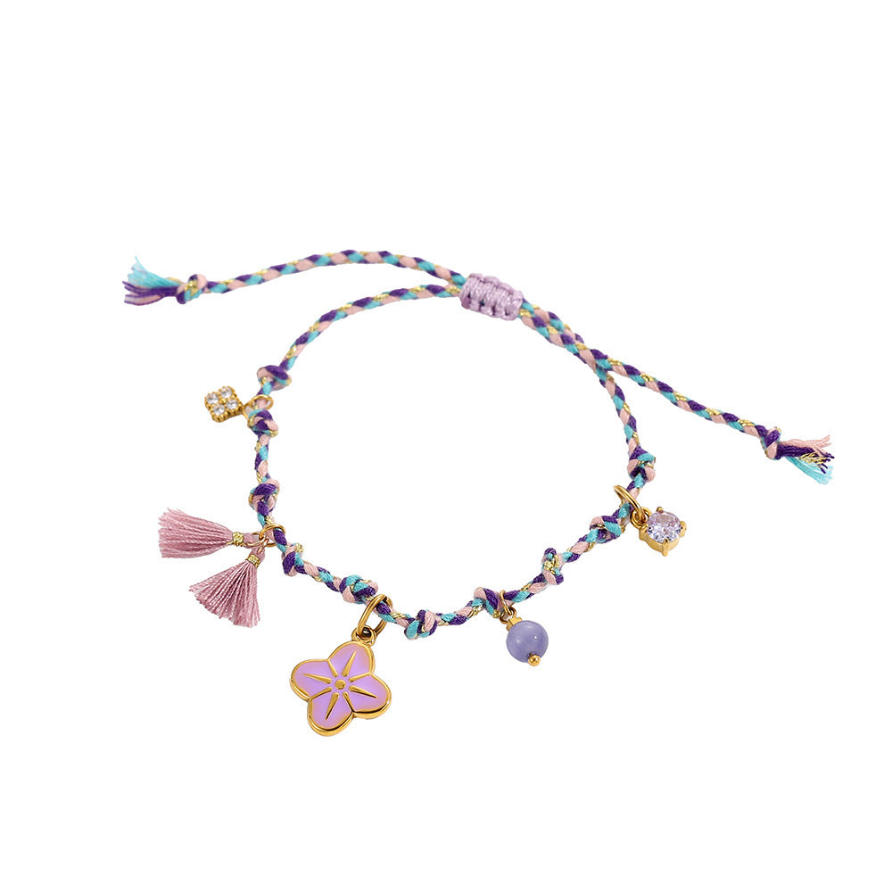 Color Braid Rope Pendant High-grade Bracelet