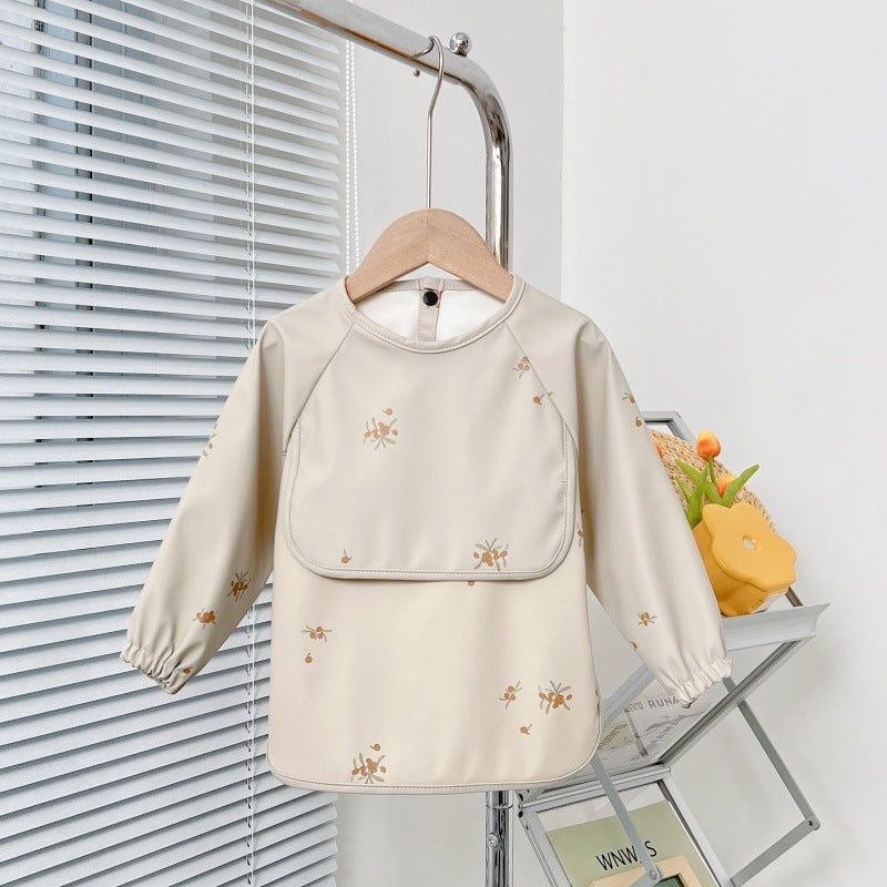 Reverse Wearing Drawing Bib Infant Feeding Protective Clothing