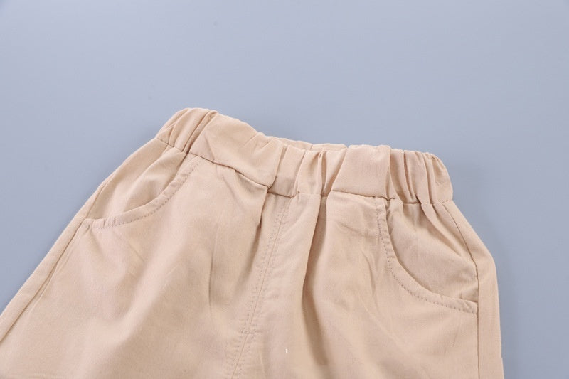 Children's Clothing Summer New Suit Children Cotton Clothes Baby Short Sleeve Shirt