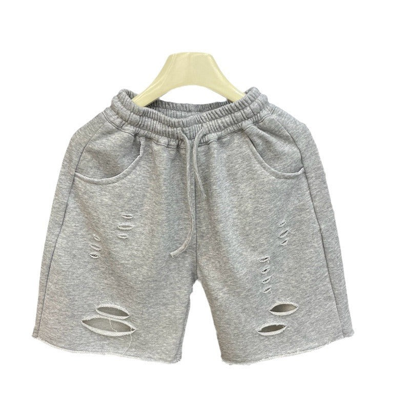 Multi-hole Terry Sports Shorts Children's Summer Clothing