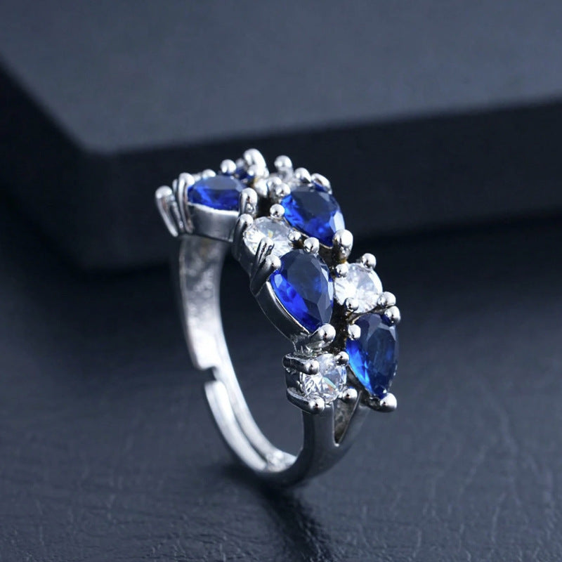 Elegant Bohemian Zircon Ring For Women Street Shooting Jewelry