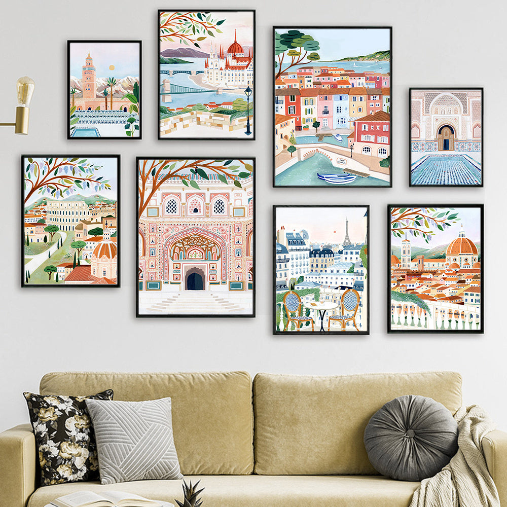 Marrakech Landscape Art Canvas Painting Housewarming Gift Wall Pictures Home Decor