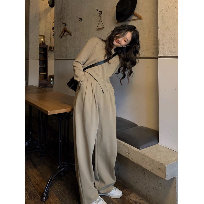 Women's Solid Color Casual American Loose Sports Suit