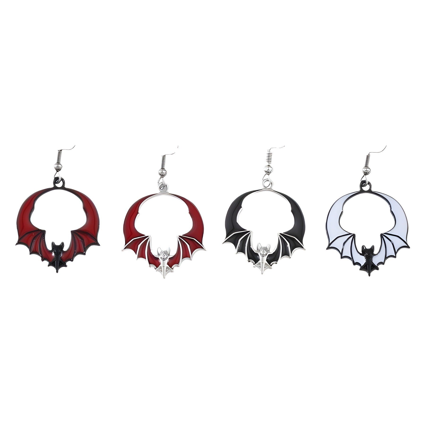 Eccentric Personality Dark Style Bat Pendant Earrings