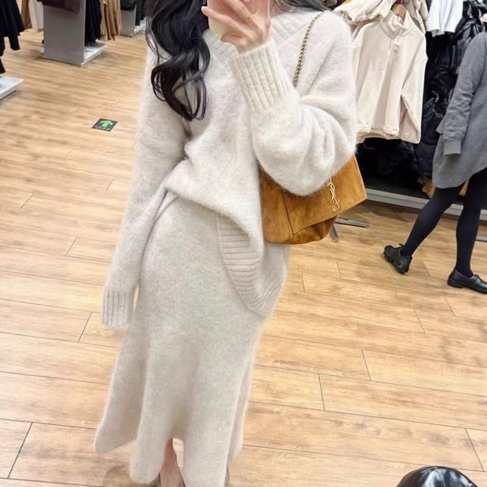 Women's Korean-style Lazy Sweater Suit Skirt