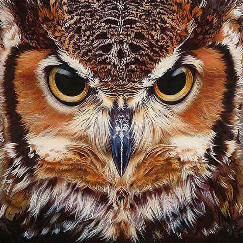 5D DIY Diamond Painting Owl Cross Head Diamond Mosaic Embroidery Wall Stickers Home Decor Vase
