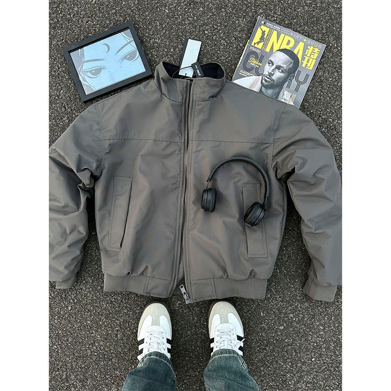 Coach Jacket Men's Stand Collar Motorcycle Baseball Uniform