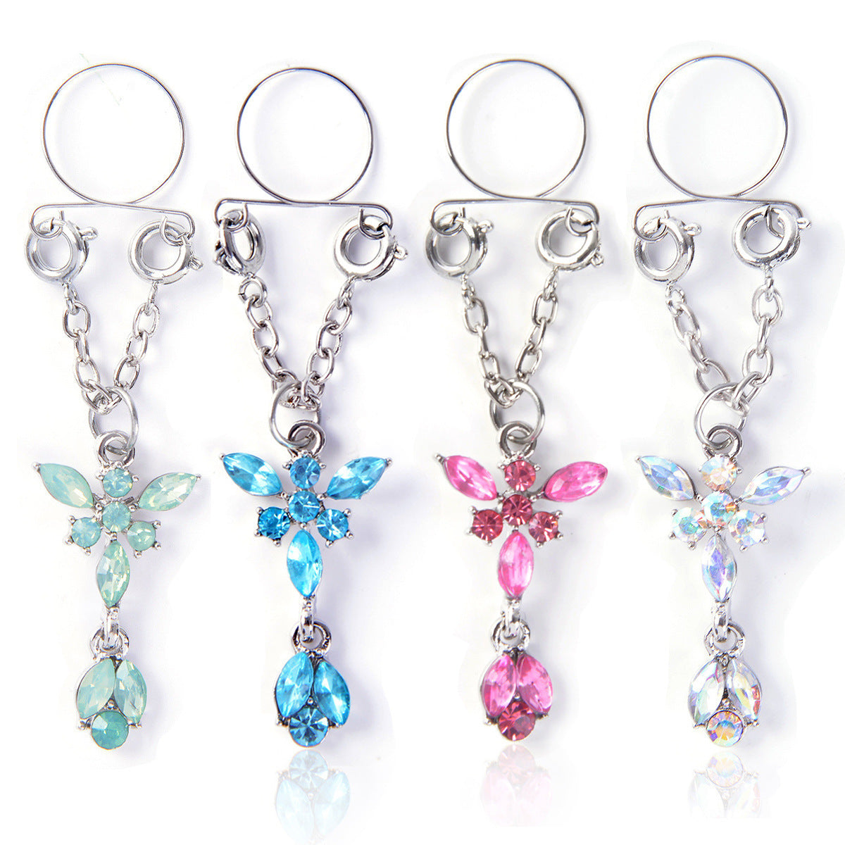 Personalized Zircon Butterfly Adjustable Holiday Nipple Ring Accessories
