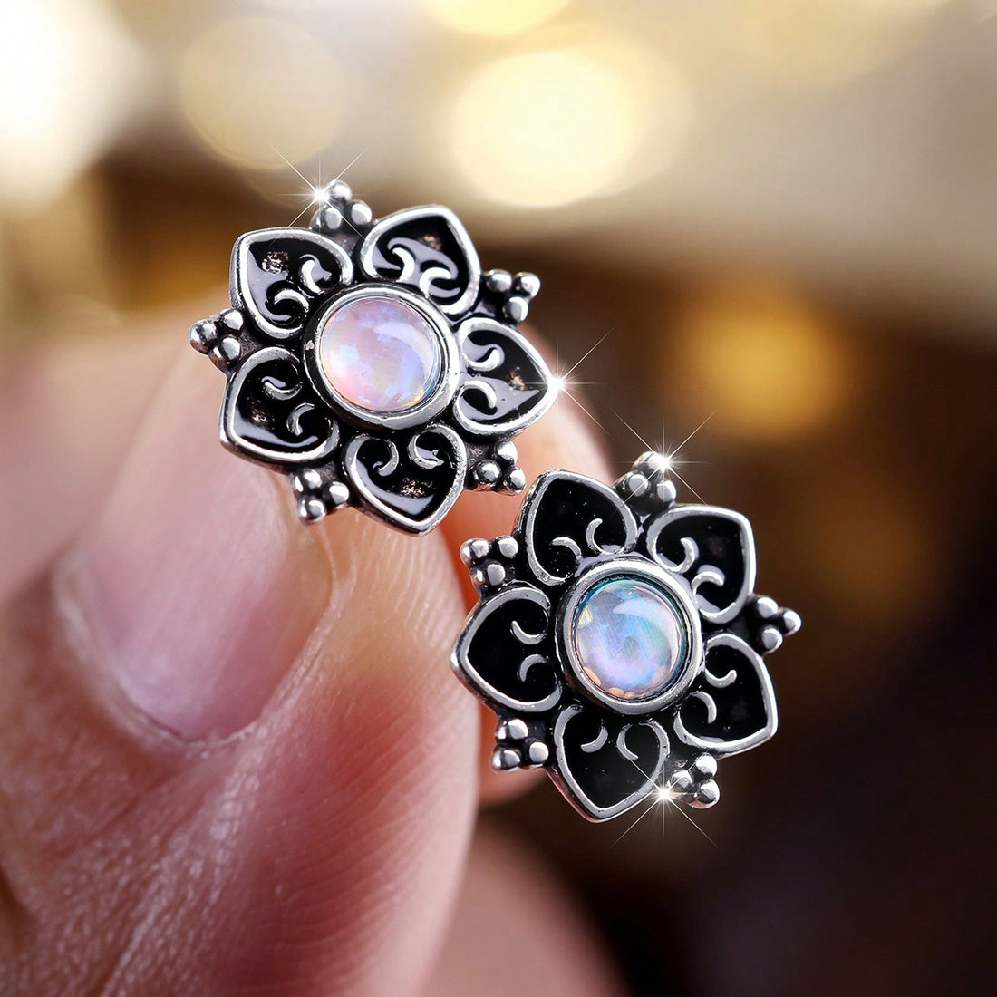 Bohemian Casual Flower Stud Earrings For Women