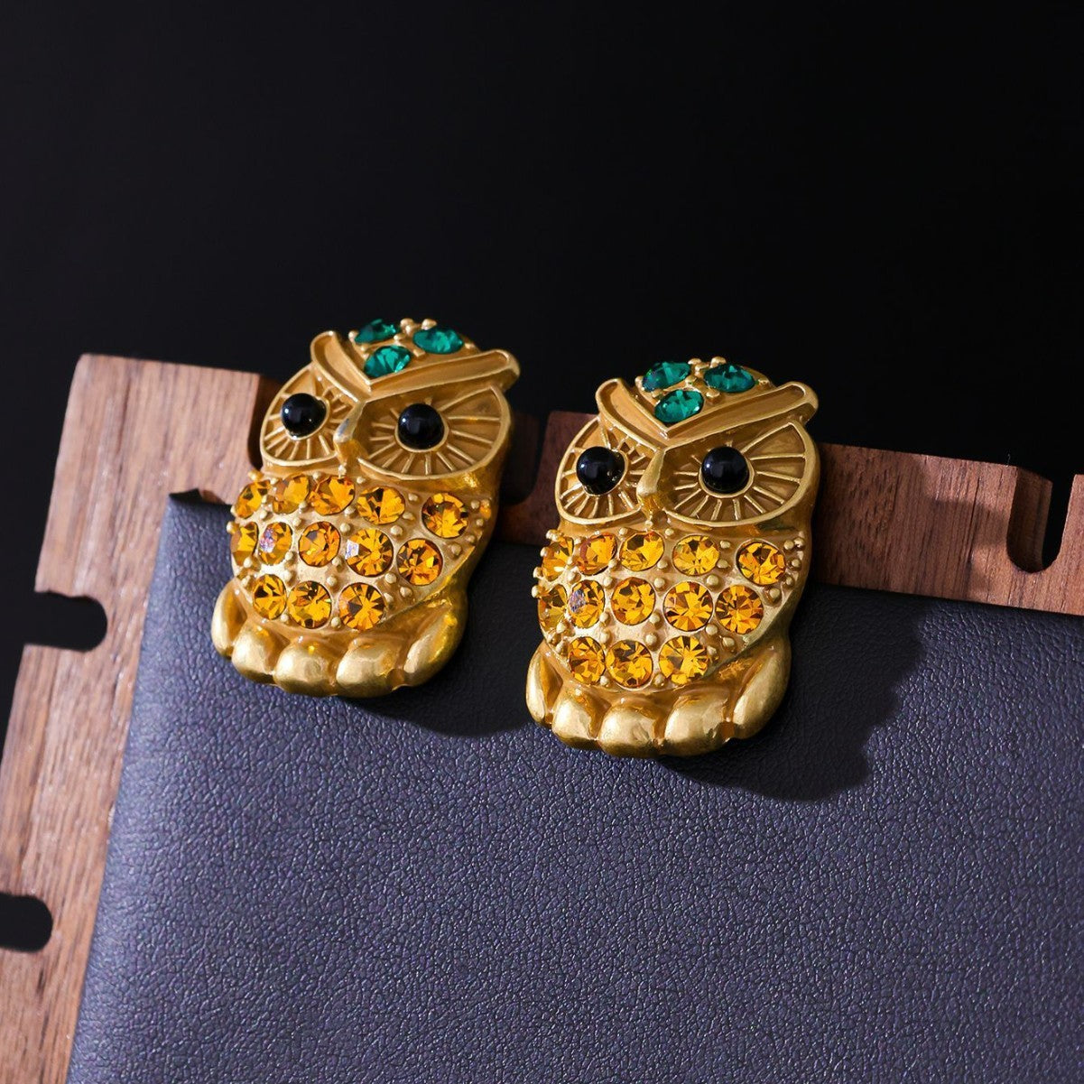 Owl Earrings Three-dimensional Earrings Heavy Industry Enamel Animal Earrings