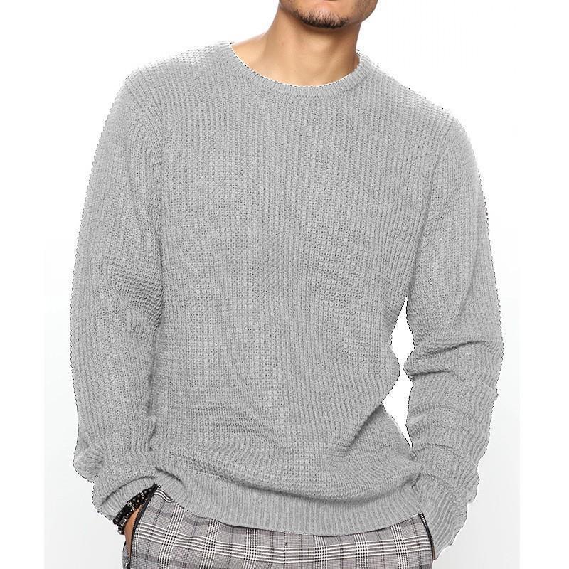 Men's Long Sleeve Crew Neck Casual Loose Sweater