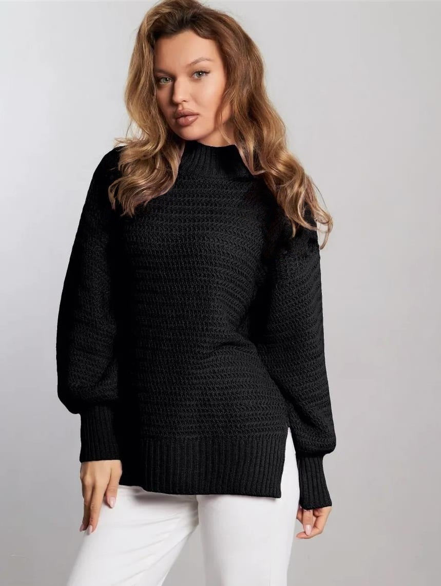 Pullover Long Sleeve Split Bottoming Sweater