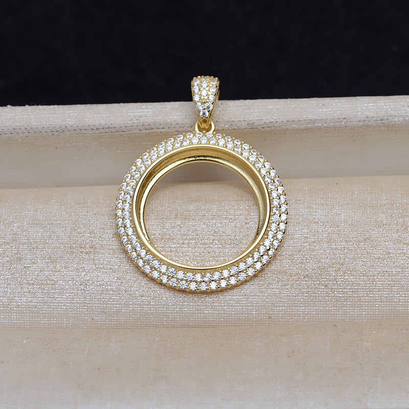 Pendant Necklace S925 Silver Pendant 165mm Charms Diy Accessories Eardrop Frame