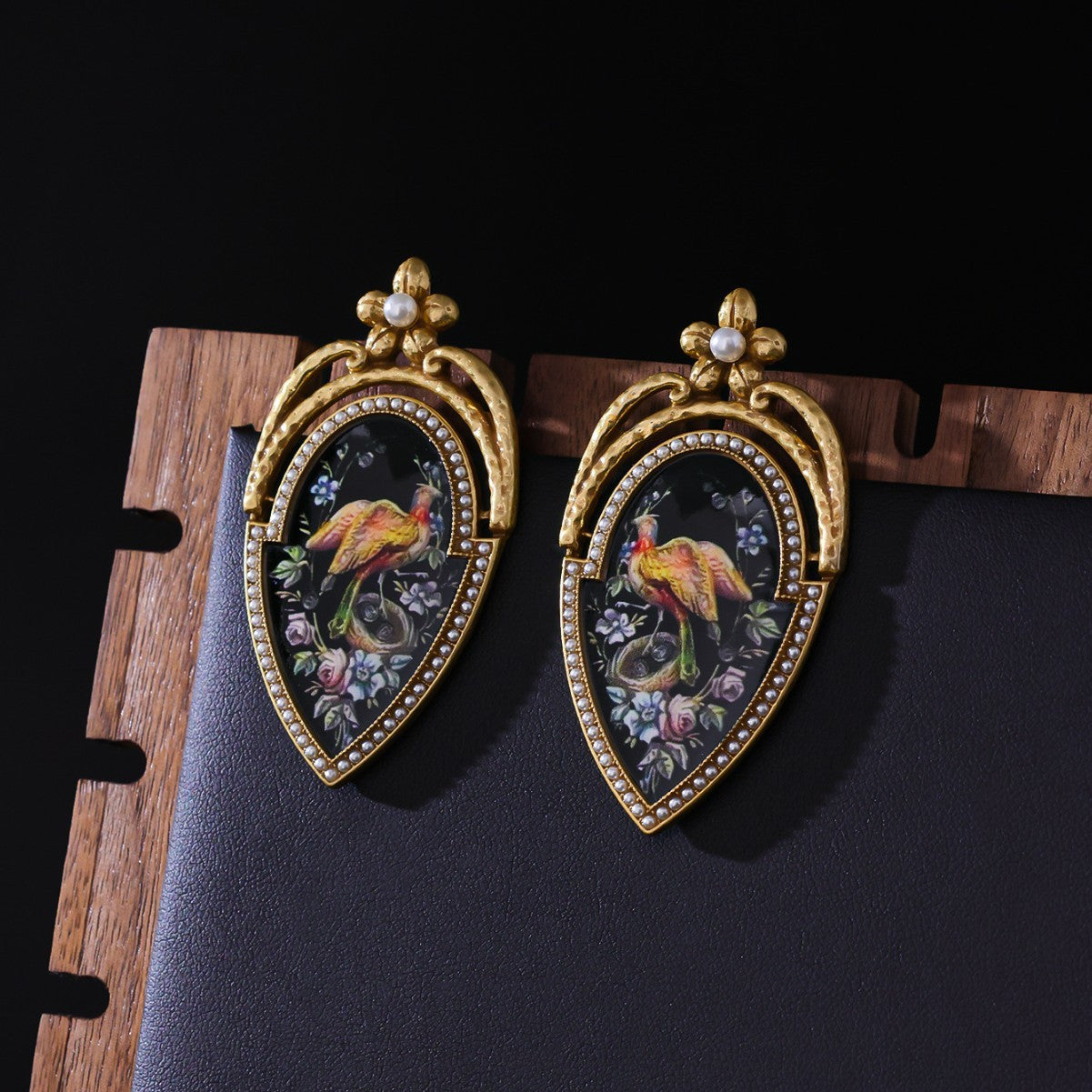 Vintage Peacock Oil Earrings Minority Fashion Temperament Design Earrings