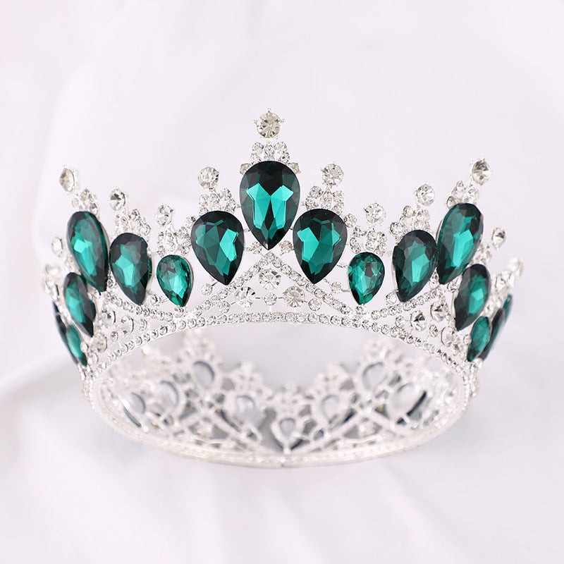 Round Crown Luxury Crystal Crown Bride Wedding Headdress Wedding Dress Accessories
